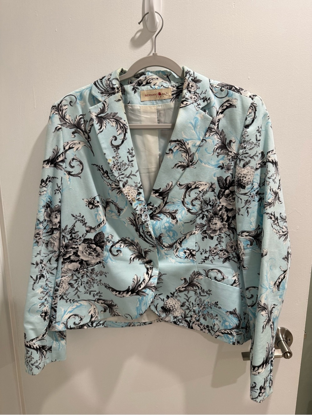 Bernardo Mint Floral-Print Blazer